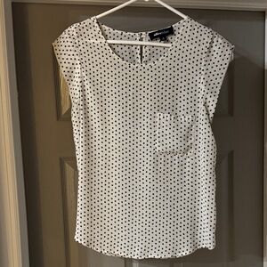 Alice Blue Black and White Polka Dot Blouse